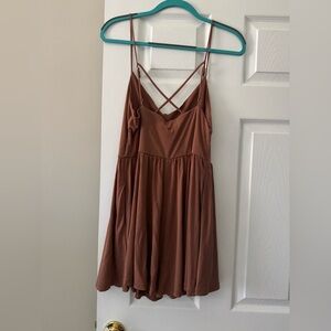 NEW LUSH Brown and Tan Romper